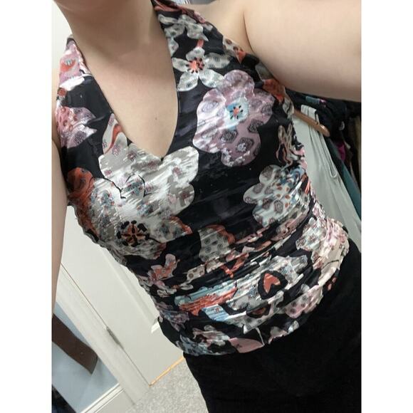 Ralph Lauren Collection Purple Label Halter Top Floral Blouse Tank Vintage 2000s - Picture 13 of 13